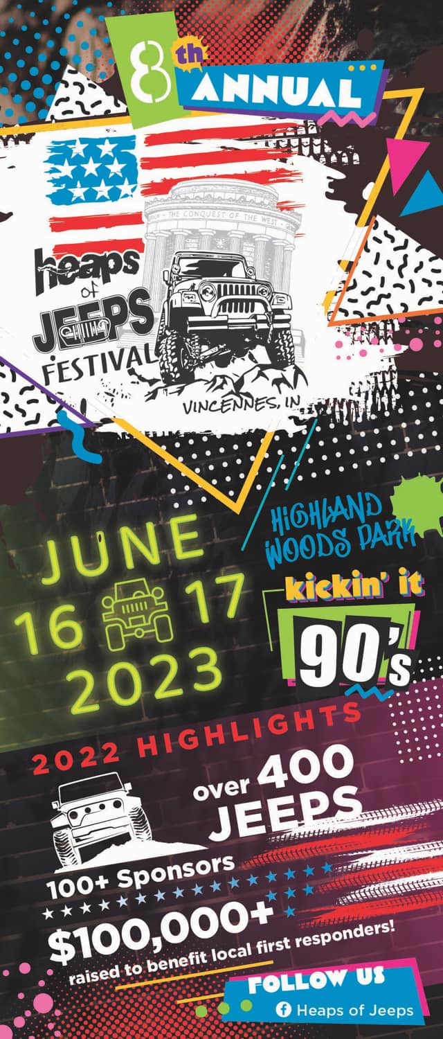 8th Annual Heaps of Jeeps Festival Vincennes/Knox County VTB