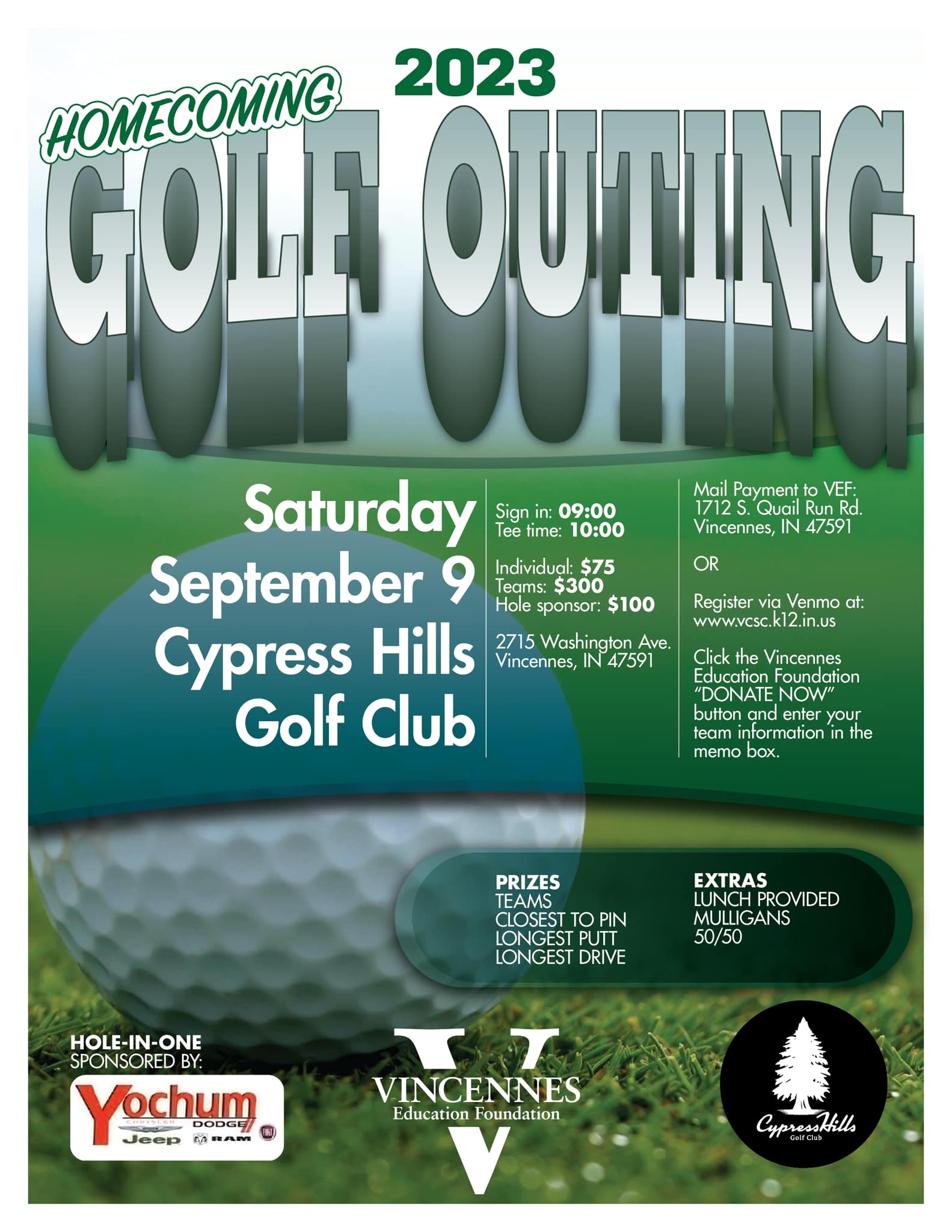 Homecoming Golf Outing - Vincennes/Knox County VTB